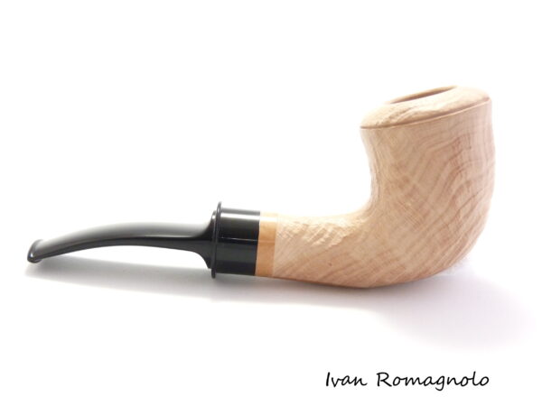 Pipa "Bent Dublin" in legno di radica, sabbiata naturale (Non disponibile) - immagine 2