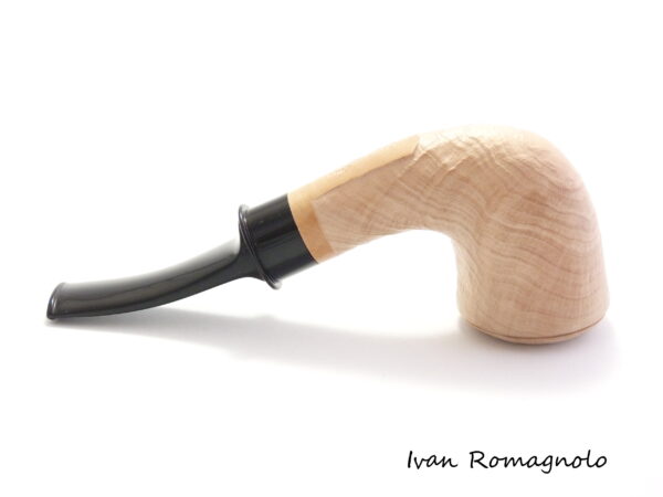 Pipa "Bent Dublin" in legno di radica, sabbiata naturale (Non disponibile) - immagine 4
