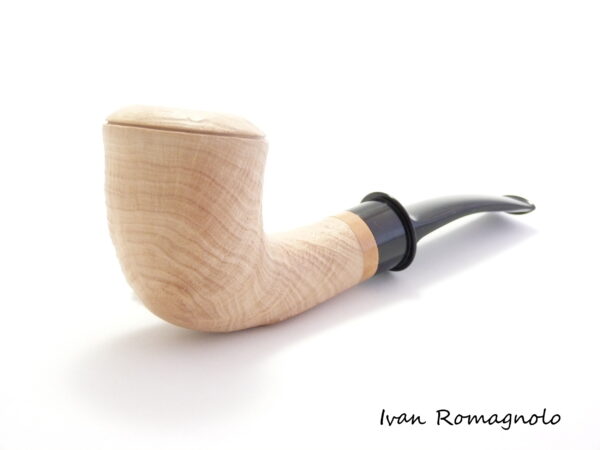 Pipa "Bent Dublin" in legno di radica, sabbiata naturale (Non disponibile) - immagine 8