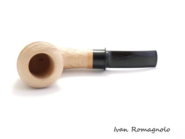 Pipa "Bent Dublin" in legno di radica, sabbiata naturale (Non disponibile) - immagine 12