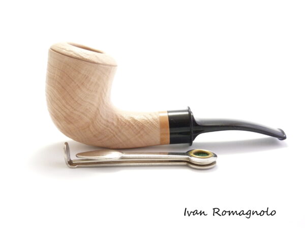 Pipa "Bent Dublin" in legno di radica, sabbiata naturale (Non disponibile) - immagine 13
