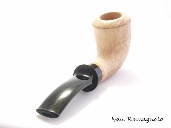 Pipa "Bent Dublin" in legno di radica, sabbiata naturale (Non disponibile) - immagine 15