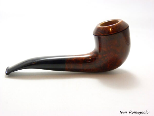 Pipa "Bent Rhodesian" n.1025  finitura liscia in legno di radica - immagine 4