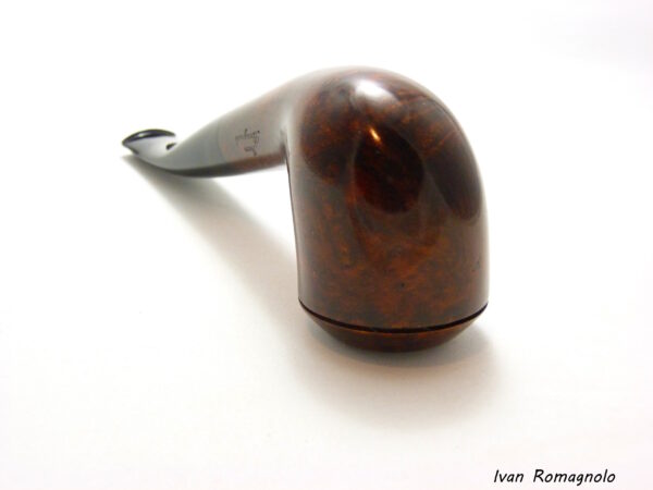 Pipa "Bent Rhodesian" n.1025  finitura liscia in legno di radica - immagine 7