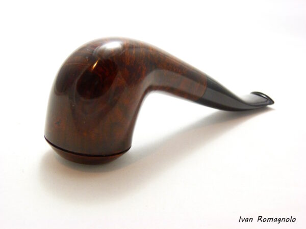 Pipa "Bent Rhodesian" n.1025  finitura liscia in legno di radica - immagine 8