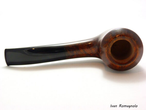 Pipa "Bent Rhodesian" n.1025  finitura liscia in legno di radica - immagine 9