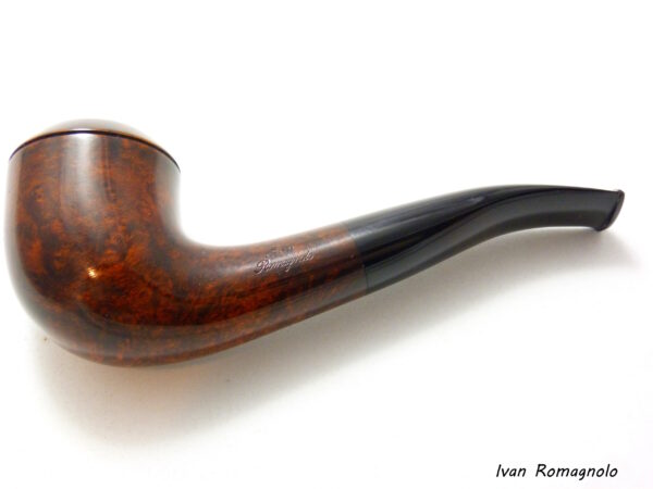Pipa "Bent Rhodesian" n.1025  finitura liscia in legno di radica - immagine 10