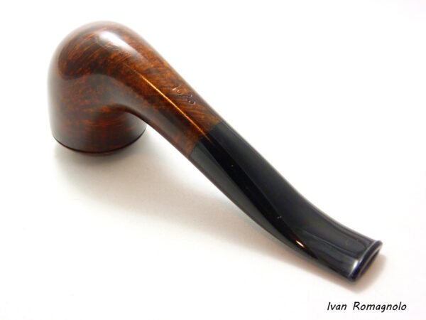 Pipa "Bent Rhodesian" n.1025  finitura liscia in legno di radica - immagine 12